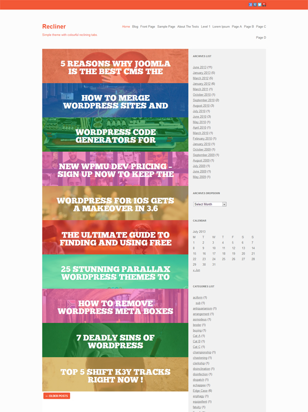 recliner-simple-wordpress-theme